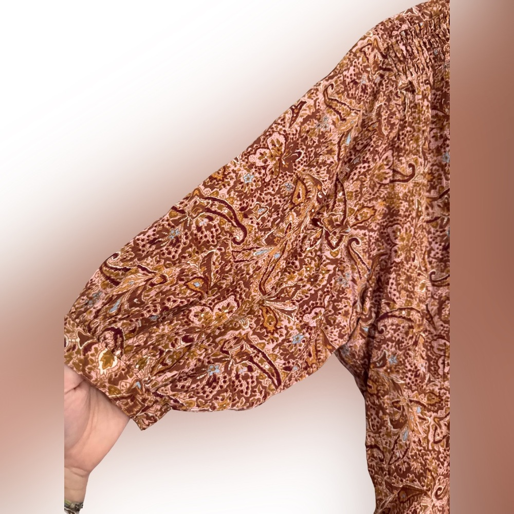 Fat Face Evelyn Wild Paisley Blouse Pink XL - Picture 6 of 8